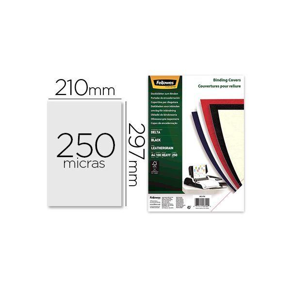 Capas de Encadernação FELLOWES Delta Couro (Cartão - Preto) — miniatura 2