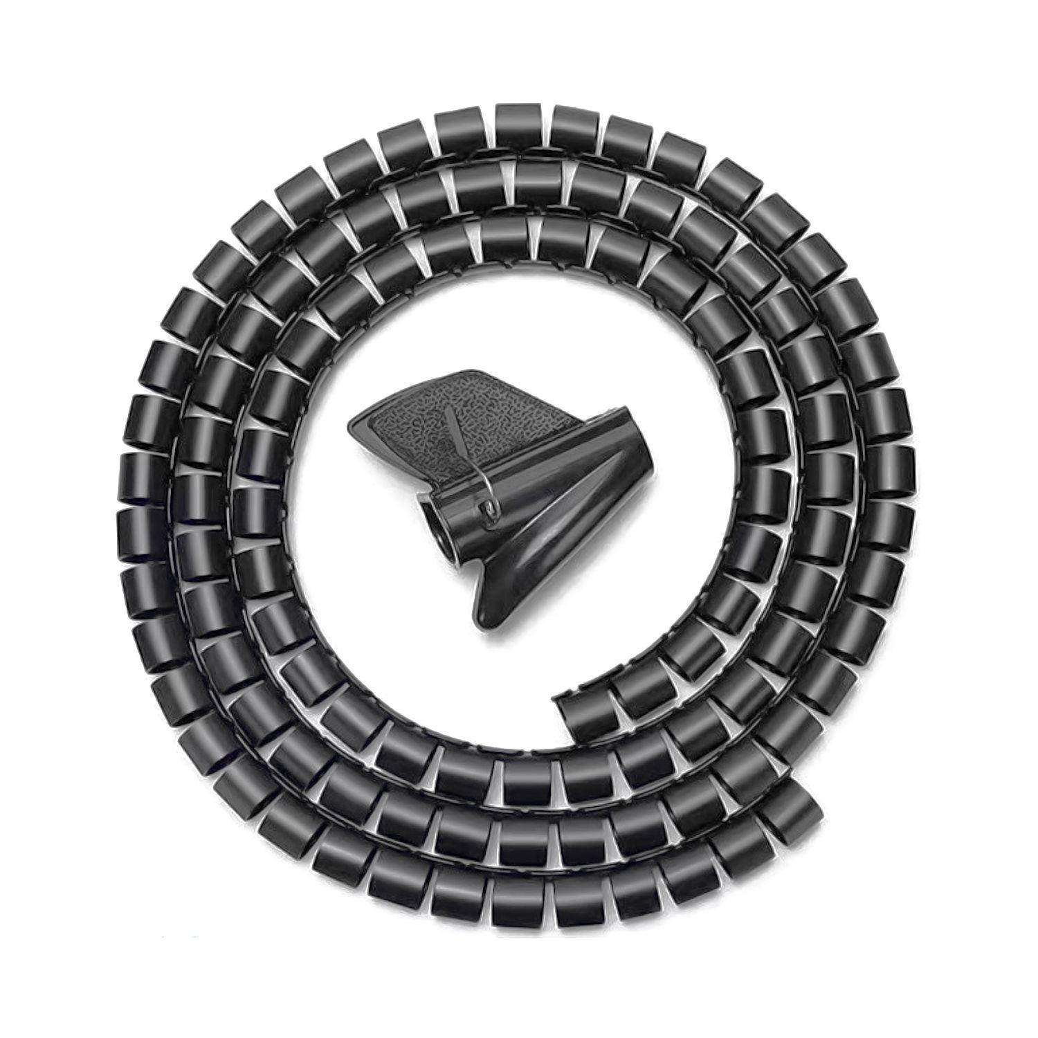 Organizador de Cabos em Espiral AISENS A151-0406 (Preto)