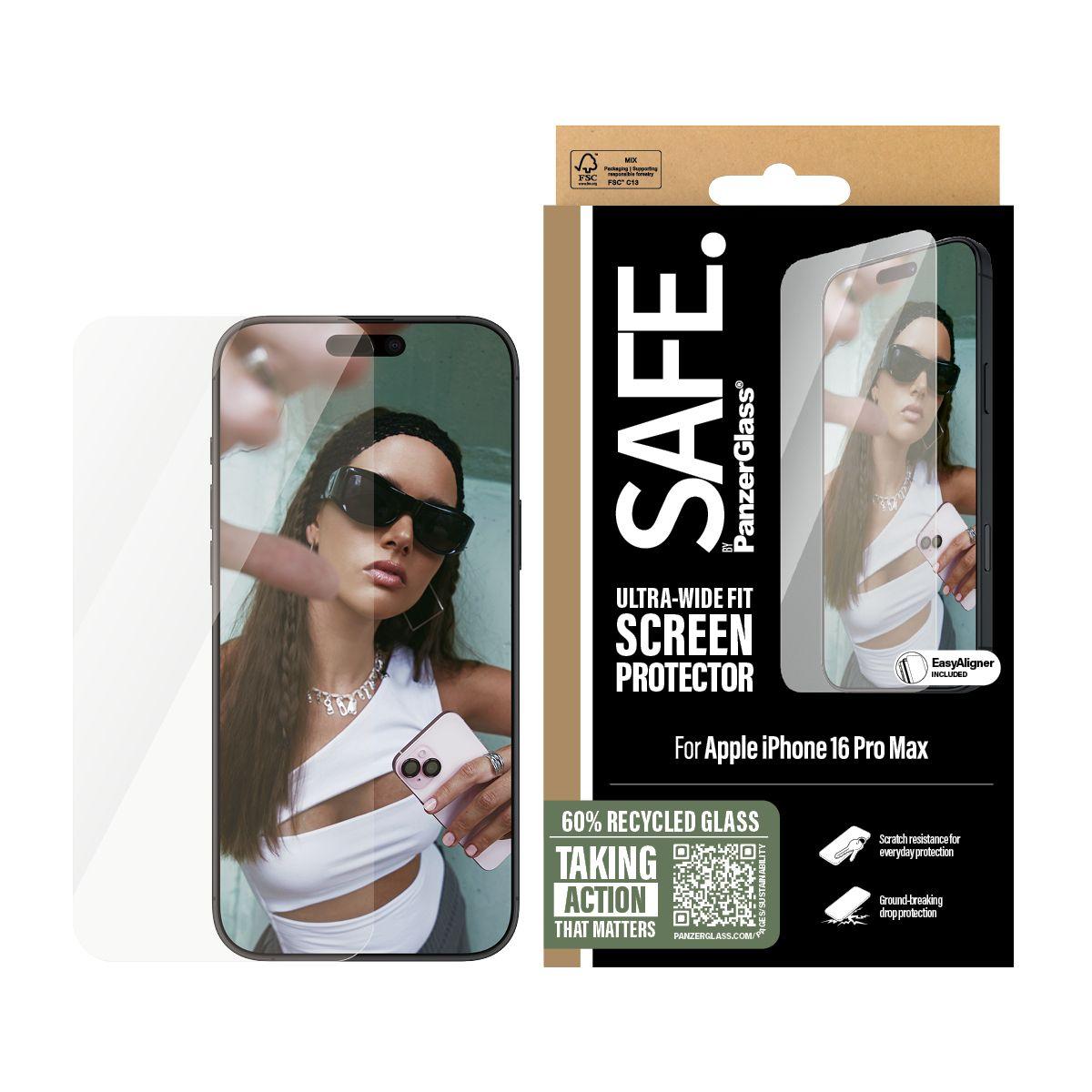 Protetor de Ecrã PANZERGLASS SAFE iPhone 16 Pro Max UWF (Apple iPhone 16 Pro Max - Apple - Transparente), miniatura 2