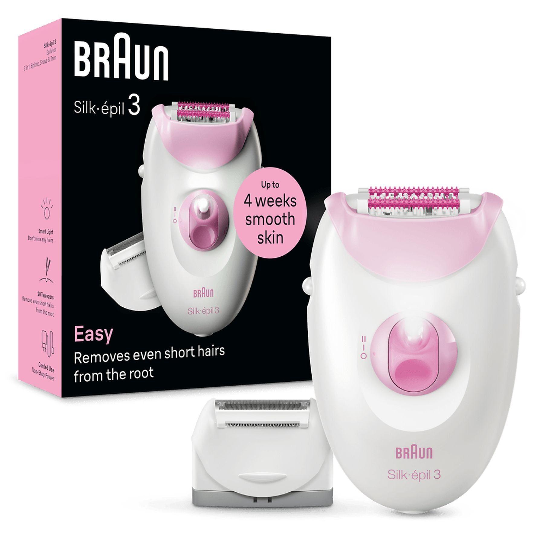 Depiladora BRAUN Silk-epil 3 SE 3-031 (Branco/Rosa)