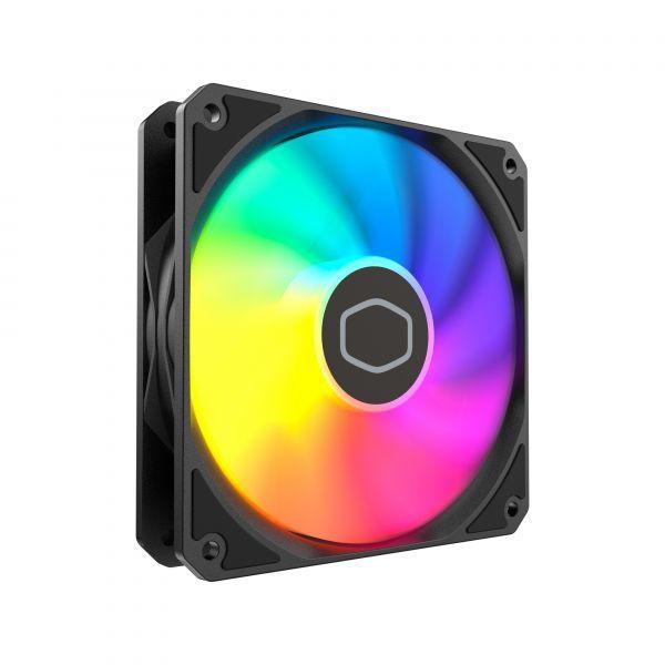 Ventoinha para Caixa de PC COOLER MASTER MasterFan MF120 Lite ARGB (RGB — vermelho, verde e azul - Preto)