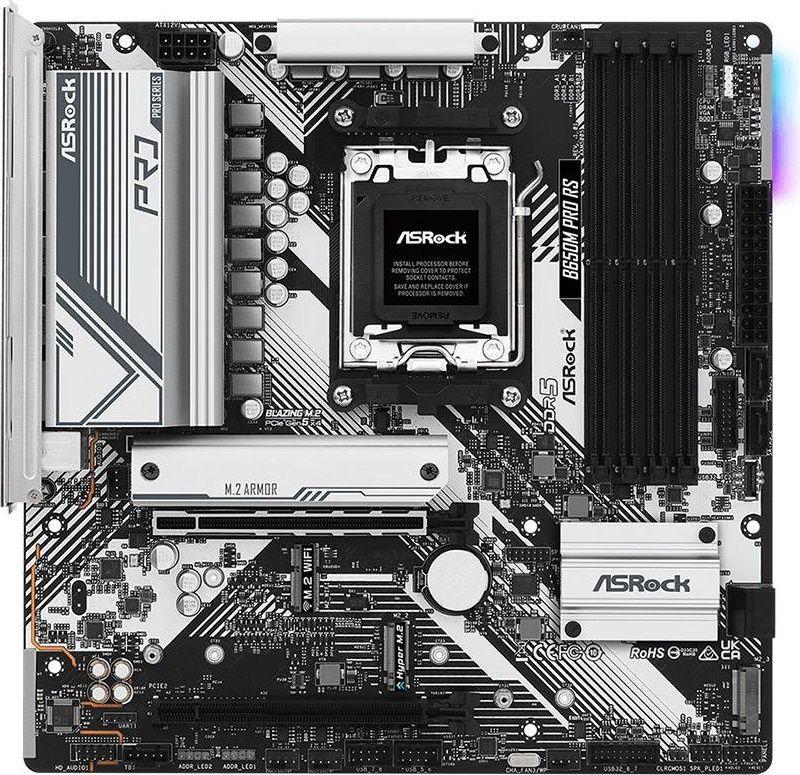 Motherboard ASROCK B650M Pro RS (AM5 - AMD Ryzen 5, AMD Ryzen 7 - Micro ATX), miniatura 2