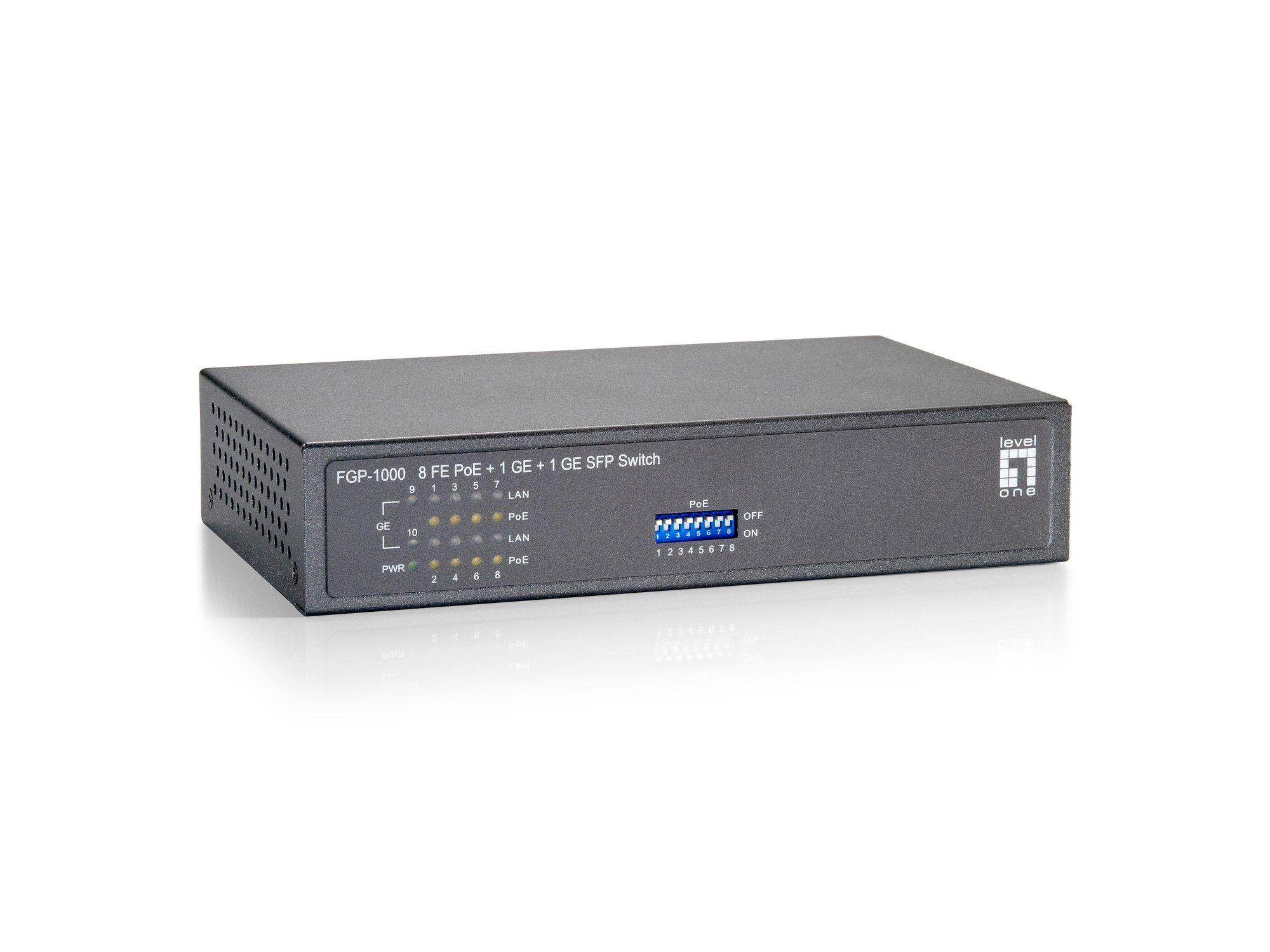 Switch de Rede LEVEL ONE FGP-1000W90 (Fast Ethernet - 5,6 Gbit/s - Cinzento) — miniatura 2
