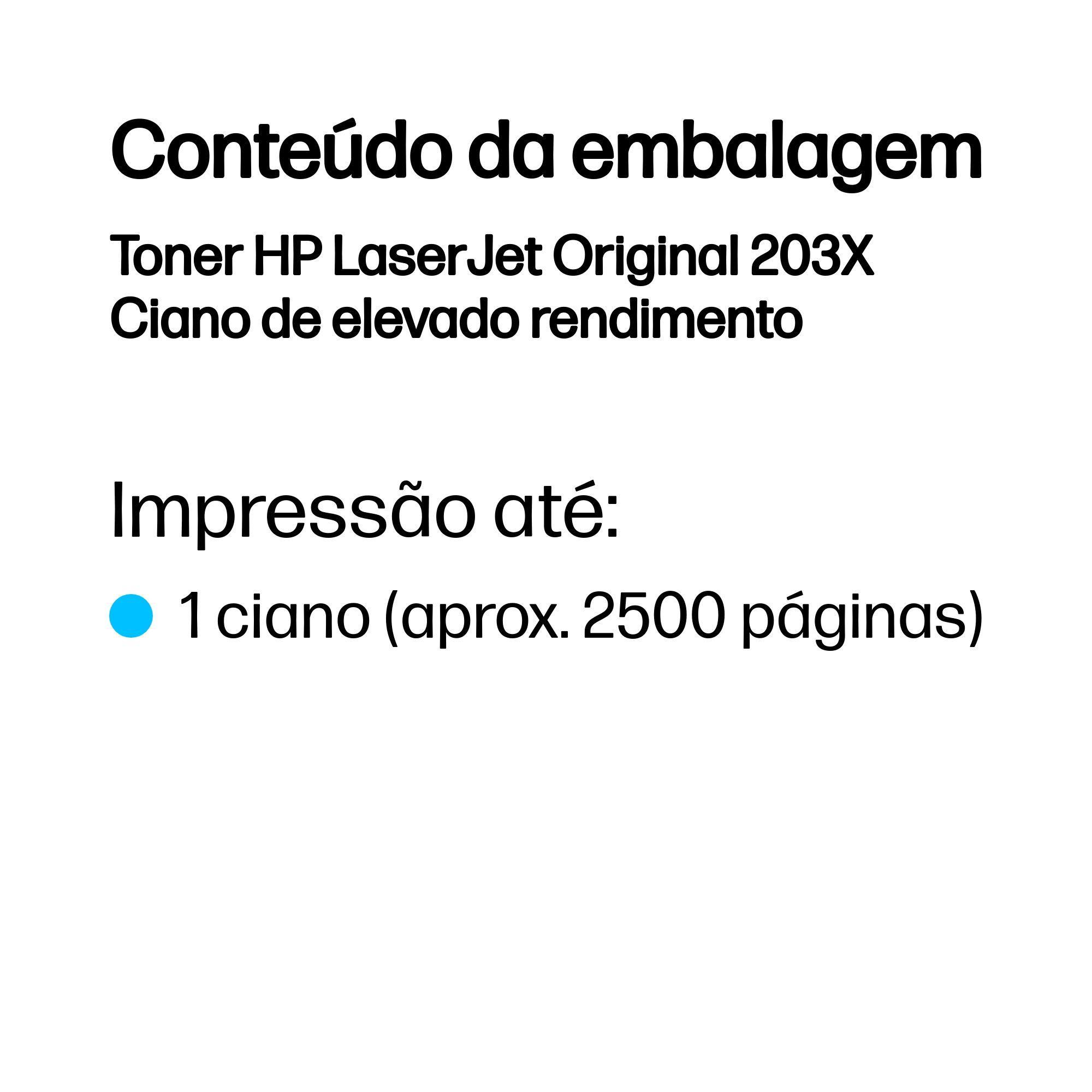 Toner HP 203X CF541X (2500 páginas - Ciano), miniatura 3