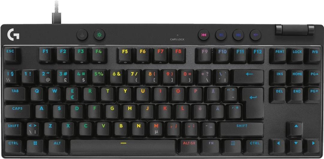 Teclado LOGITECH G PRO X RAPID (Lineares - TKL - USB - Preto)