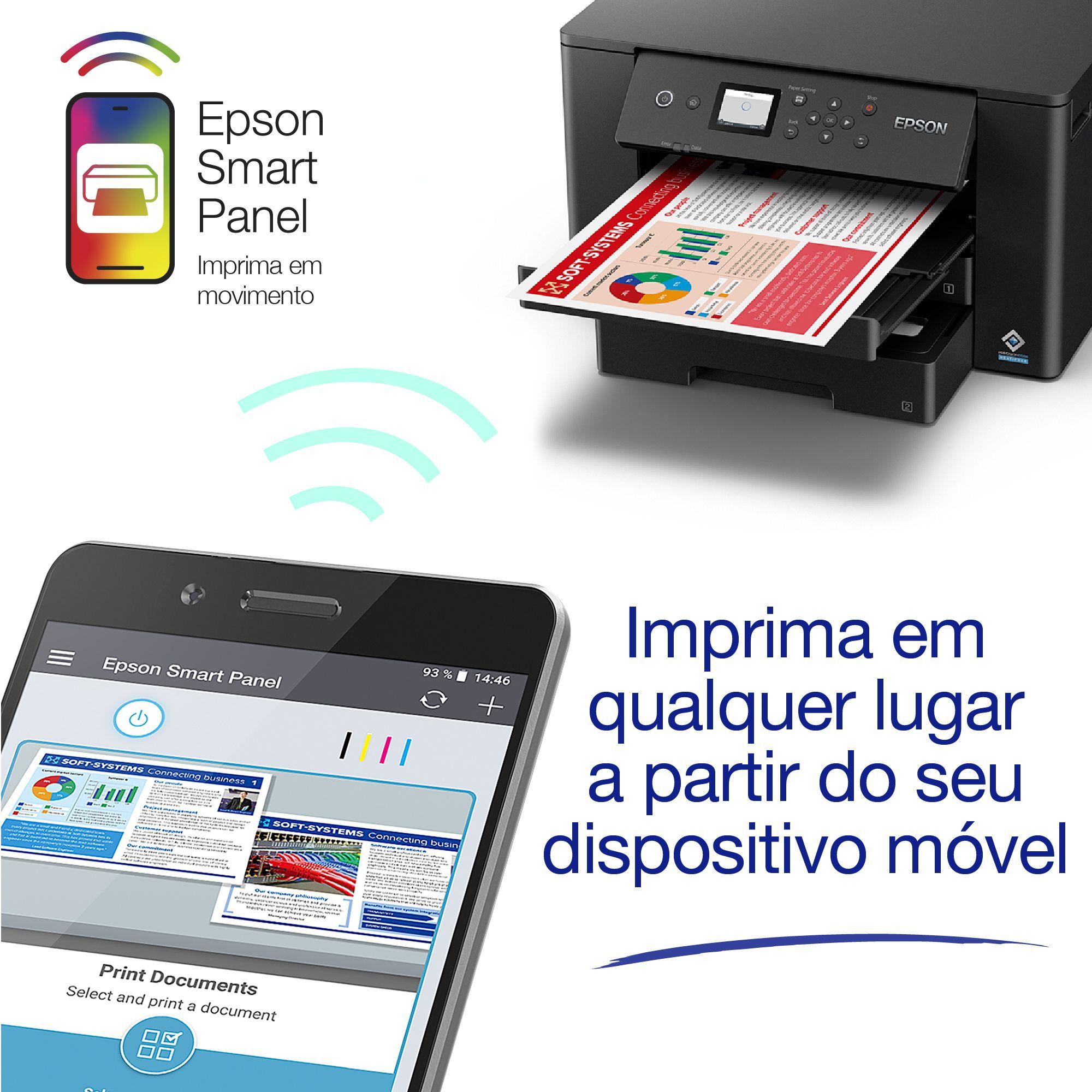 Impressora Jato de Tinta EPSON WorkForce WF-7310DTW (A3 - 250 folhas - AC - Preto) — miniatura 6