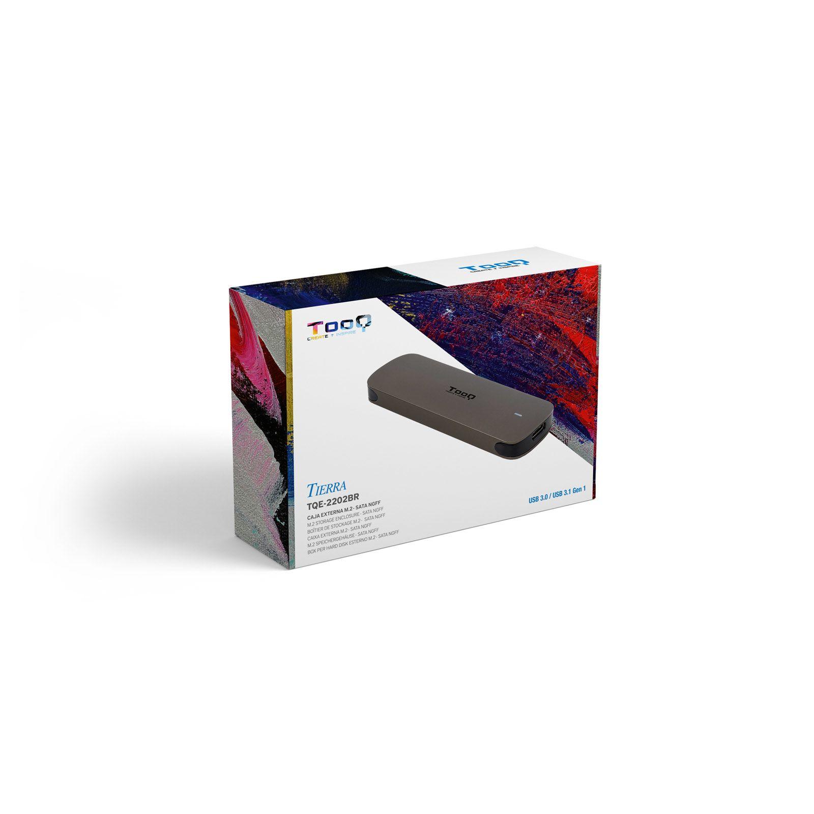 Caixa Externa M.2 SSD TOOQ TQE-2202BR (SATA - Castanho) — miniatura 3