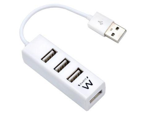 Hub USB EWENT EW1122 (12 cm - Branco)