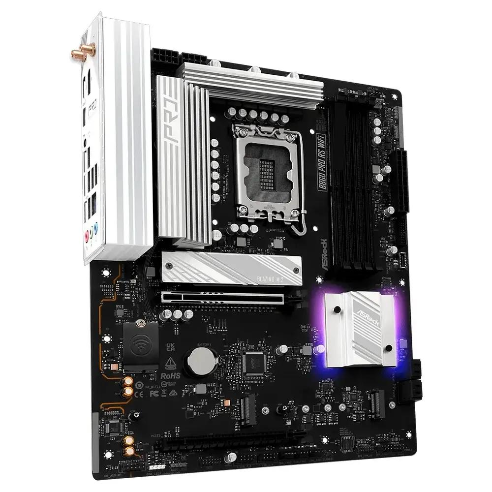 Motherboard ASROCK B860 Pro RS WiFi (LGA 1851 (Socket V1) - Intel Core Ultra - ATX - Prateado), miniatura 3