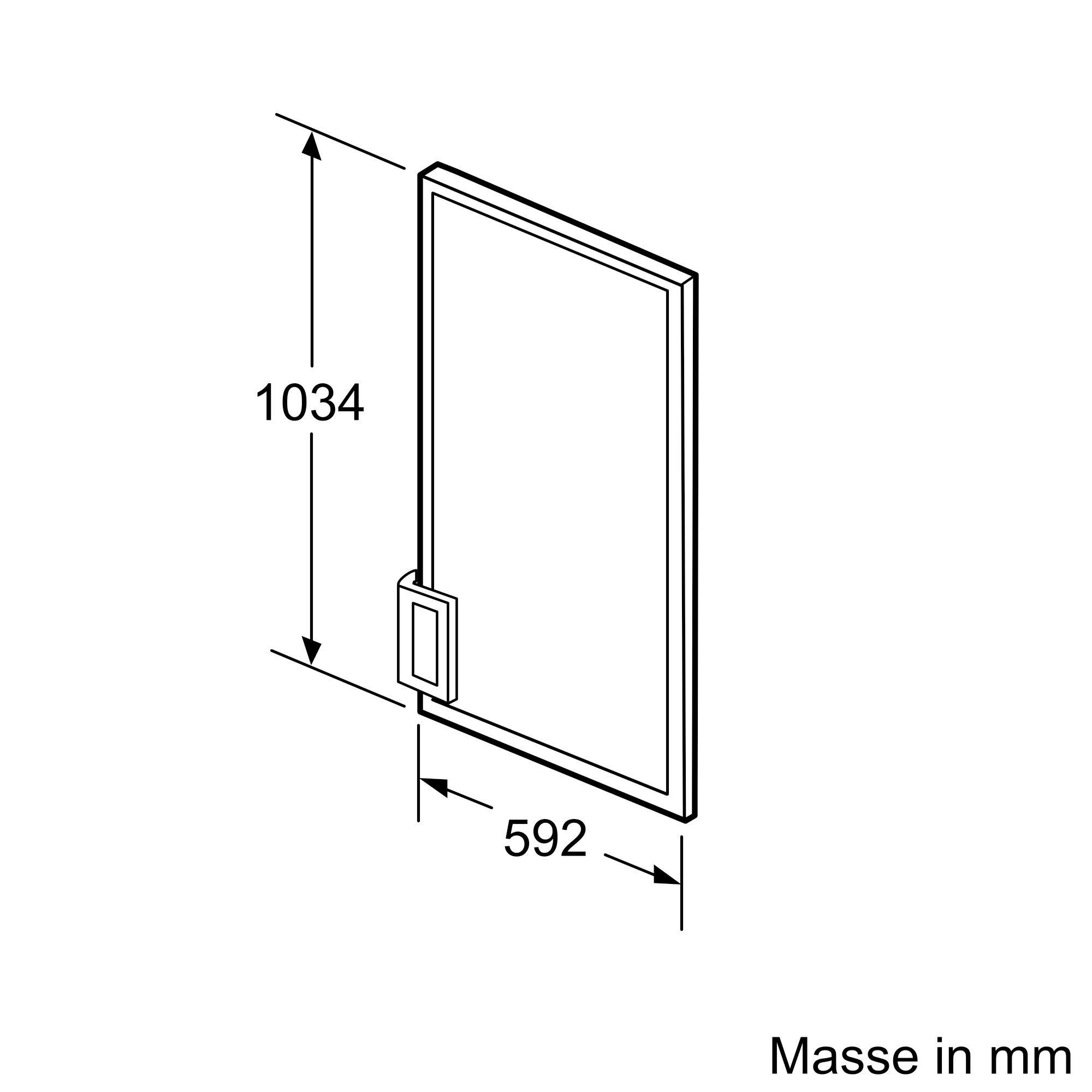 Painel Decorativo de Porta para Frigorífico de Encastre BOSCH KFZ30AX0 (Altura 103 cm - Encastre - Alumínio Mate), miniatura 2