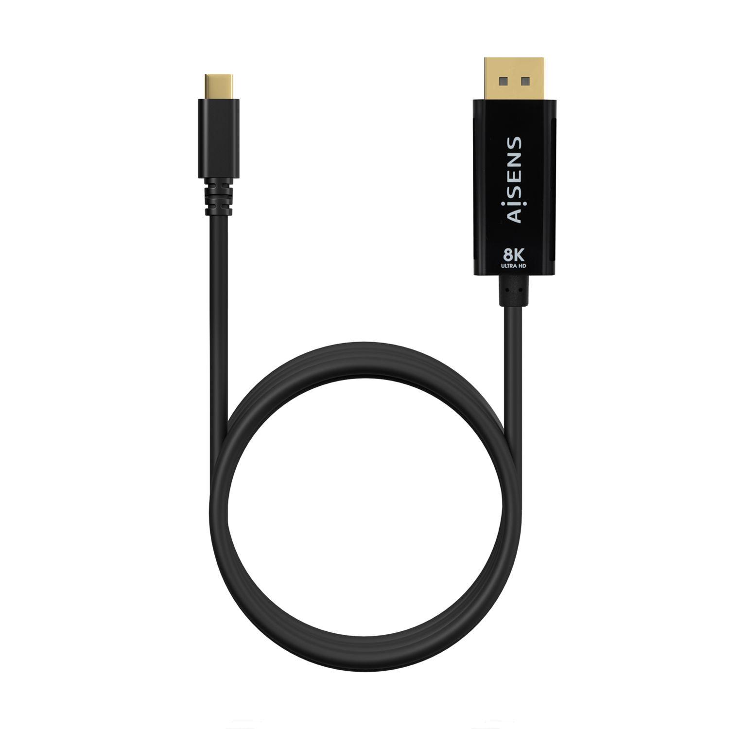 Cabo Conversor USB-C para DisplayPort AISENS A109-0689 (1,8 m - USB Type-C - Preto), miniatura 3