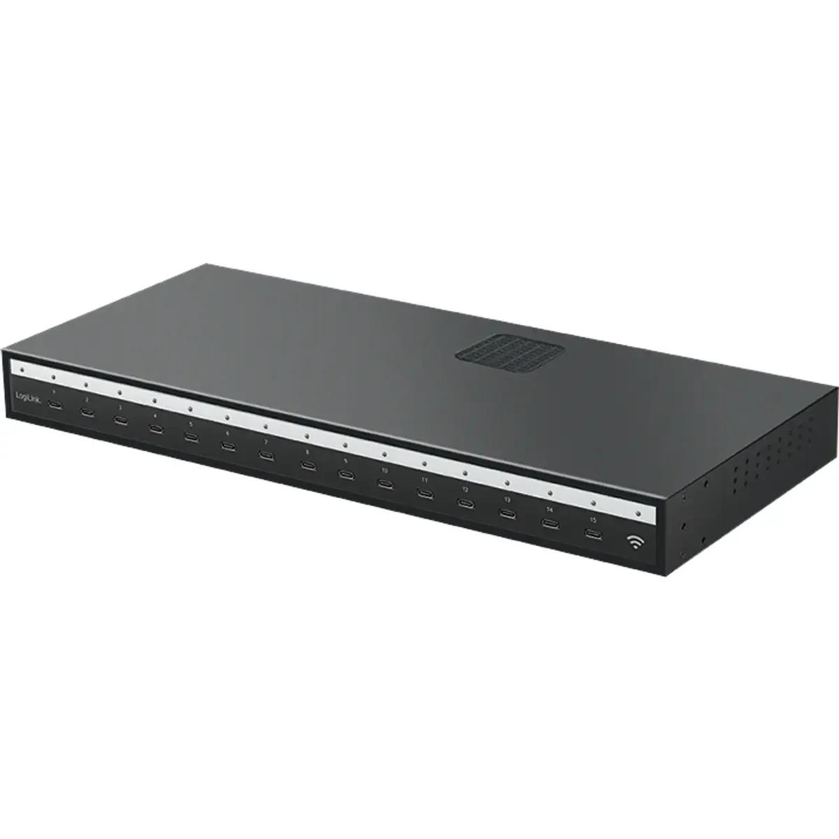 Estação de Carregamento LOGILINK SCS0112 (USB-C - Preto)