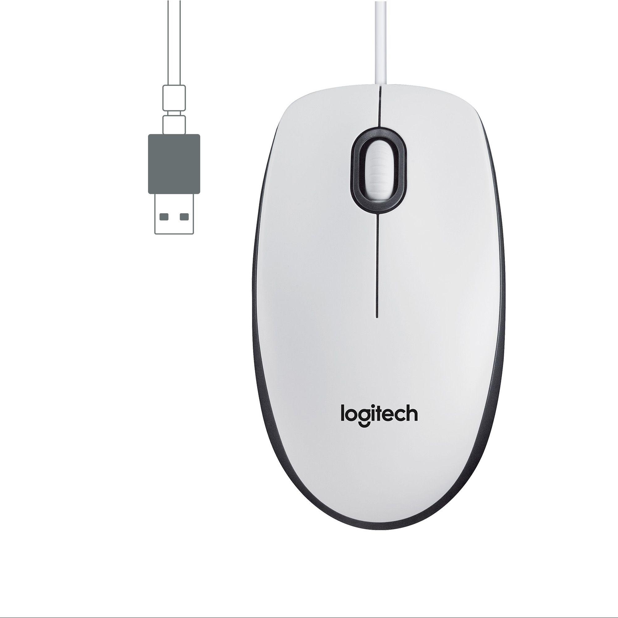 Rato LOGITECH M100 (Ambidestro - 1000 DPI - Ótico - Branco) — miniatura 3