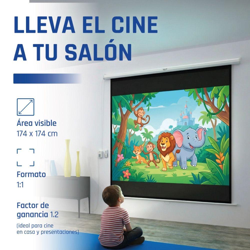 Ecrã de Projeção Elétrico IGGUAL PSIES180 (100" - 1:1 - 180 x 180 cm - Branco/Preto) — miniatura 2