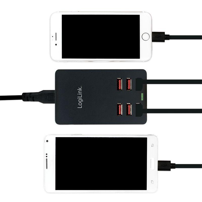 Carregador USB de Dispositivos Móveis LOGILINK PA0139 (32 W - Preto), miniatura 5