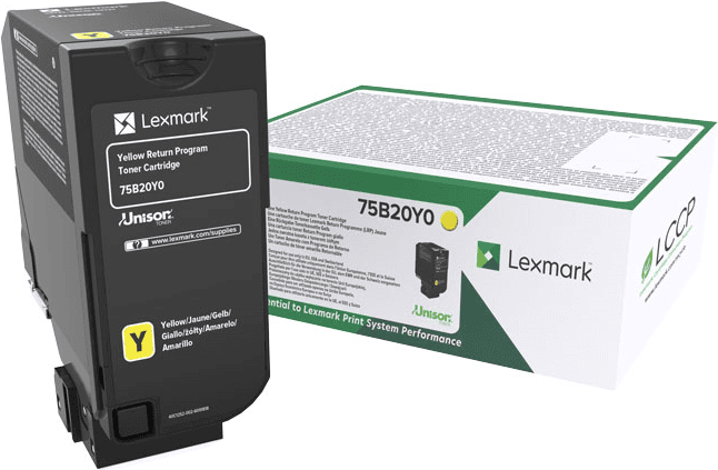 Toner LEXMARK 75B20Y0 (10 000 páginas - Amarelo)