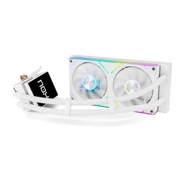 Kit de Refrigeração Líquida CPU NOX Hummer M-240 LCD (12 cm - 1800 RPM - ARGB multicolor - Branco) — miniatura 2