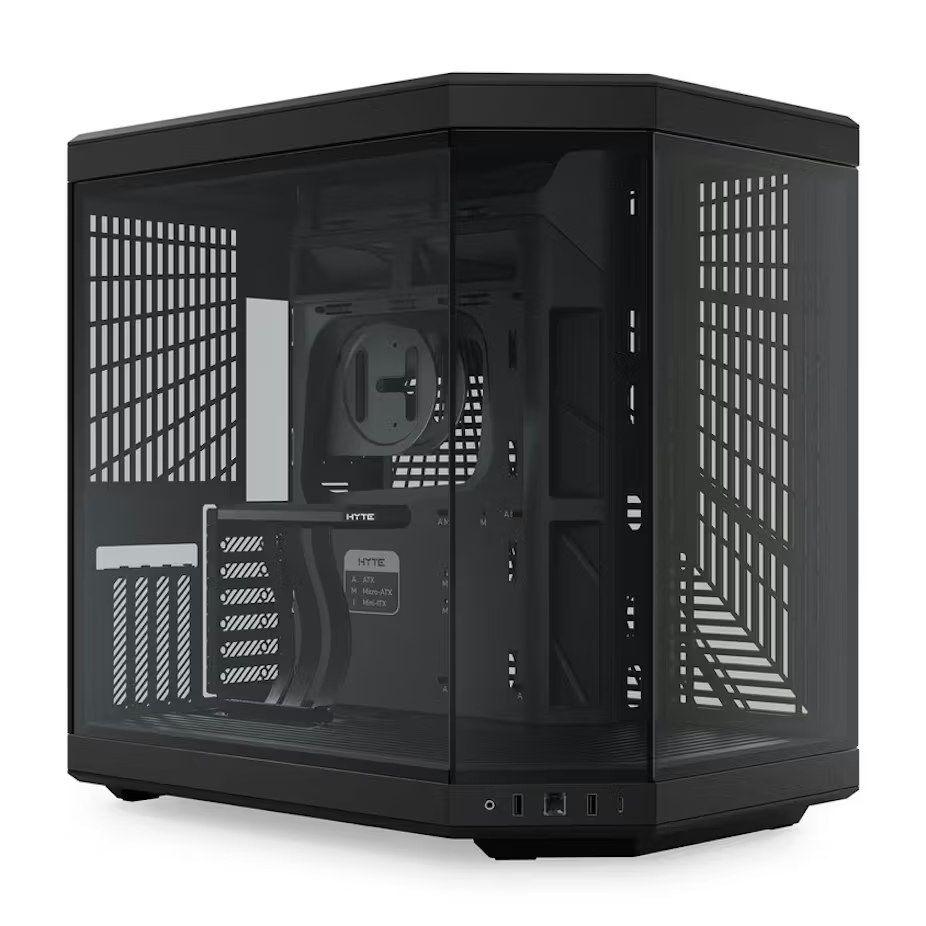 Caixa de Computador HYTE Y70 (ATX, EATX, ITX, micro ATX - Midi Tower - Vidro temperado - Preto)