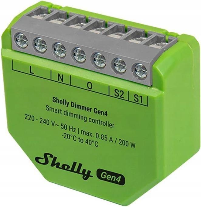 Regulador de Intensidade SHELLY Dimmer Gen4 (200 W - Sem Neutro)