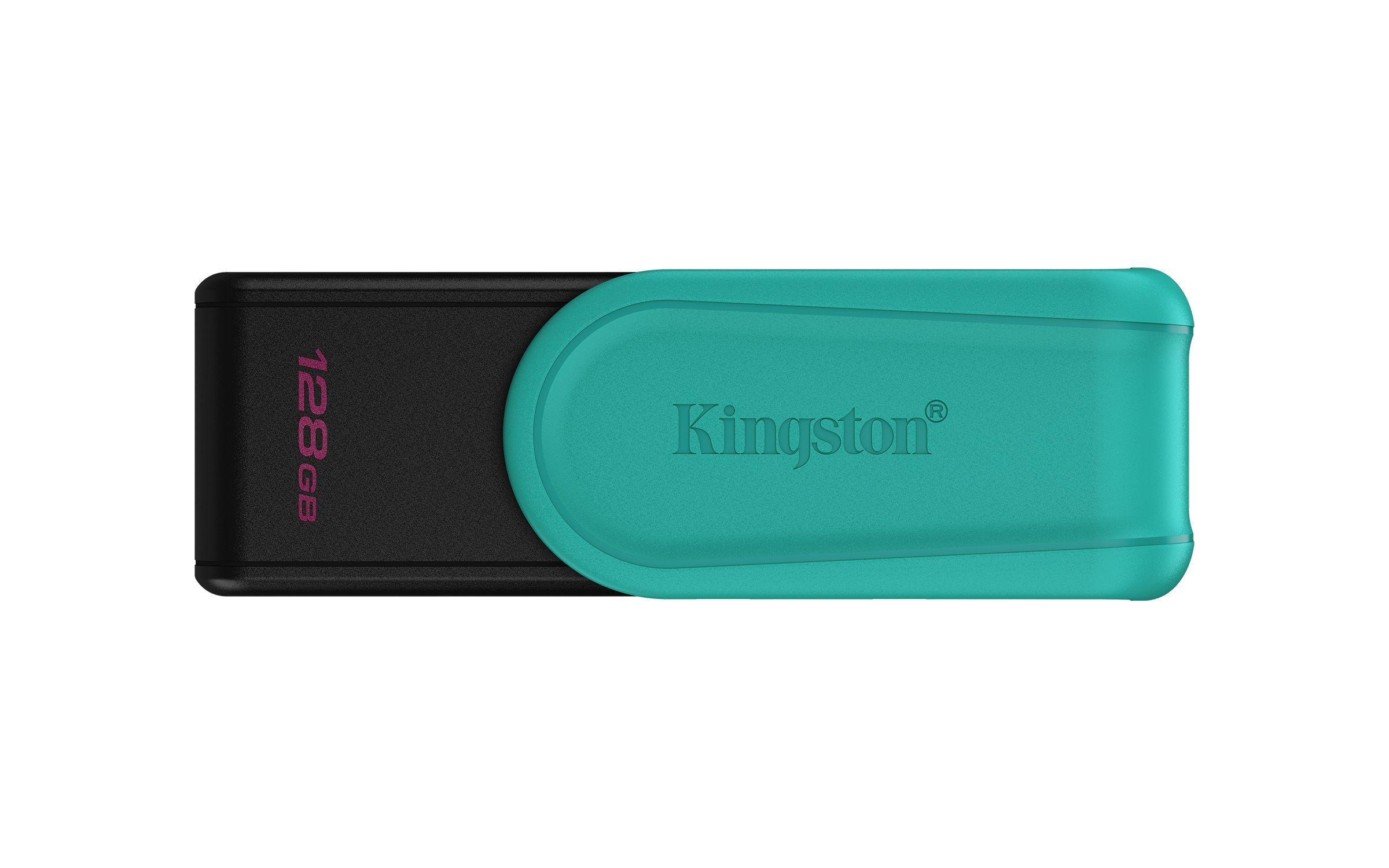 Pen USB KINGSTON DataTraveler Exodia S (128 GB - Rotação - USB Type-A - Preto e Turquesa)