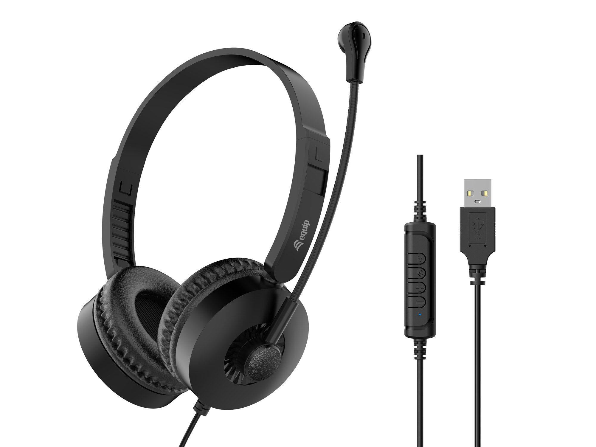 Auscultadores EQUIP 245301 (Binaural - Com fios - Supra-aural - Preto), miniatura 2