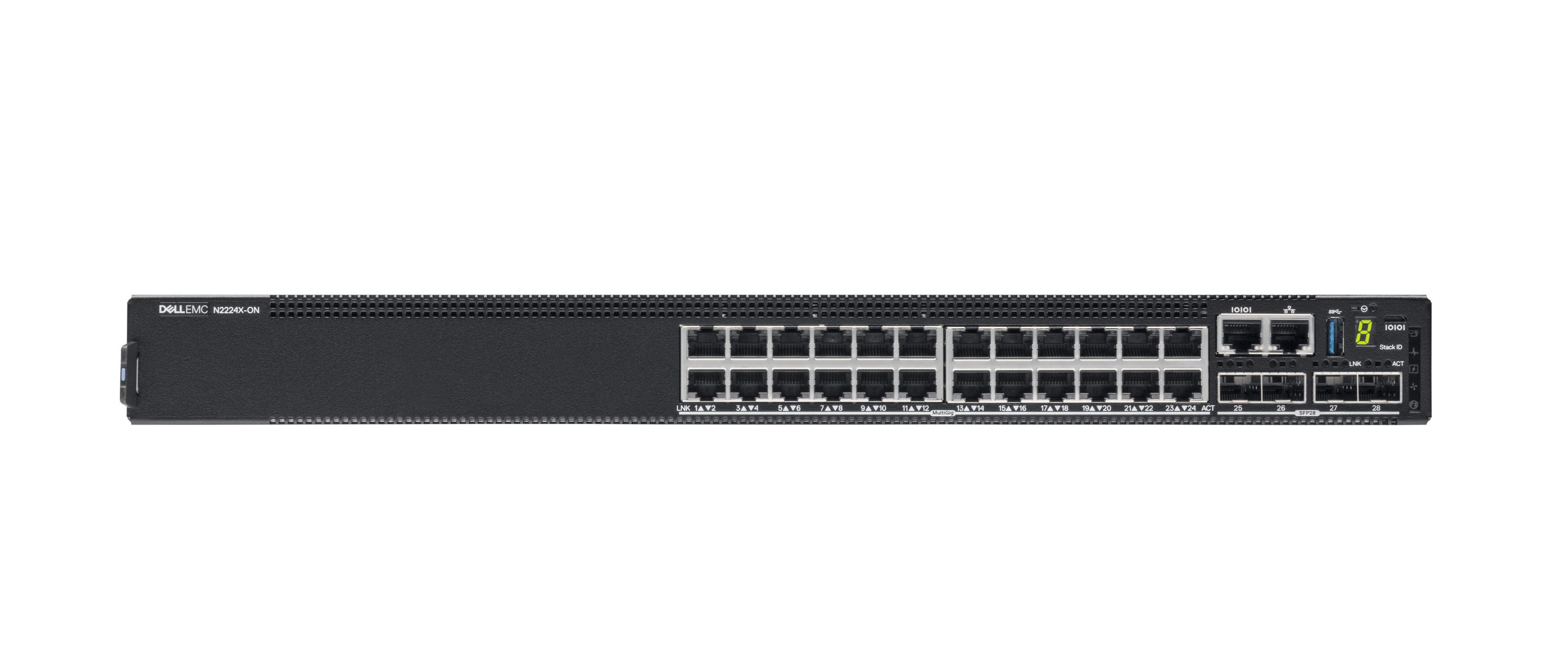 Switch DELL N2224X-ON (2.5G Ethernet - 4 MB - 160 Gbit/s - Preto)