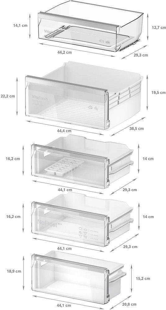Frigorífico Combinado Encastre BOSCH KIN96VFD0 (290 l - 193,5x55,8x54,8 cm - 56 cm - Branco) — miniatura 4