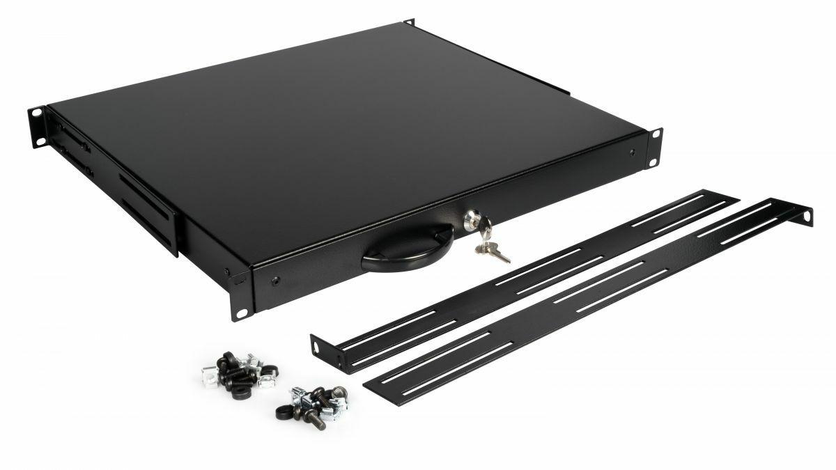 Gaveta para Bastidor EQUIP EZD-1-B (19" - 1U - Com fechadura - Preto) — miniatura 3