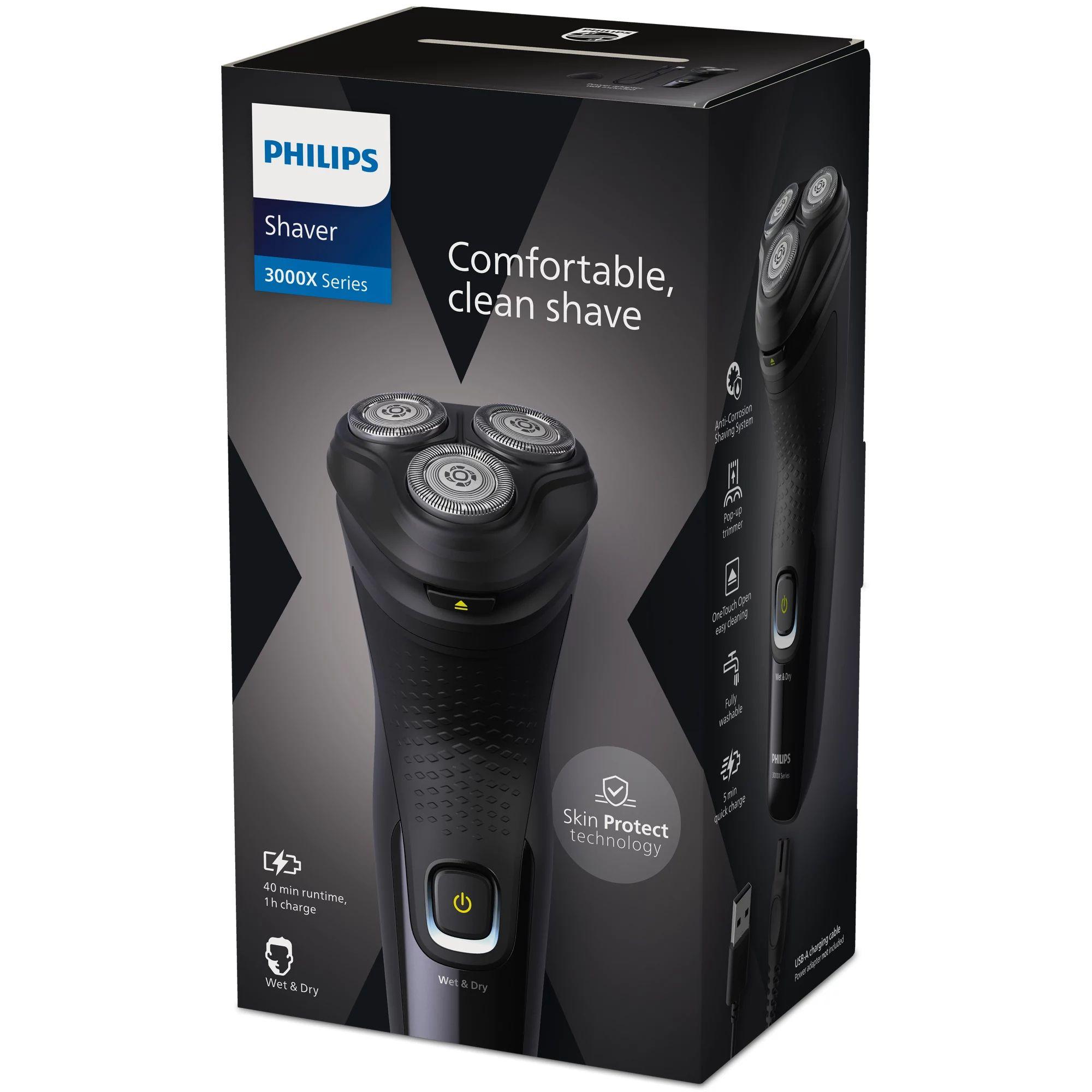 Máquina de Barbear PHILIPS Shaver Series 3000X X3021/00 (Preto), miniatura 3