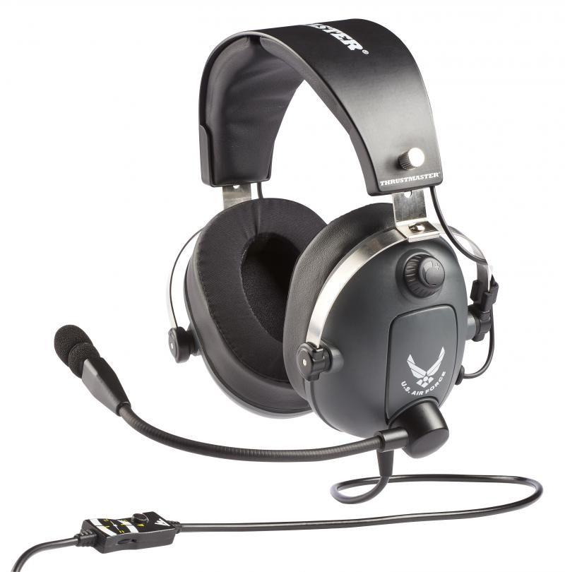 Headset Gaming THRUSTMASTER T.Flight U.S. Air Force Edition (Binaural - Com fios - Circum-aural - Preto)