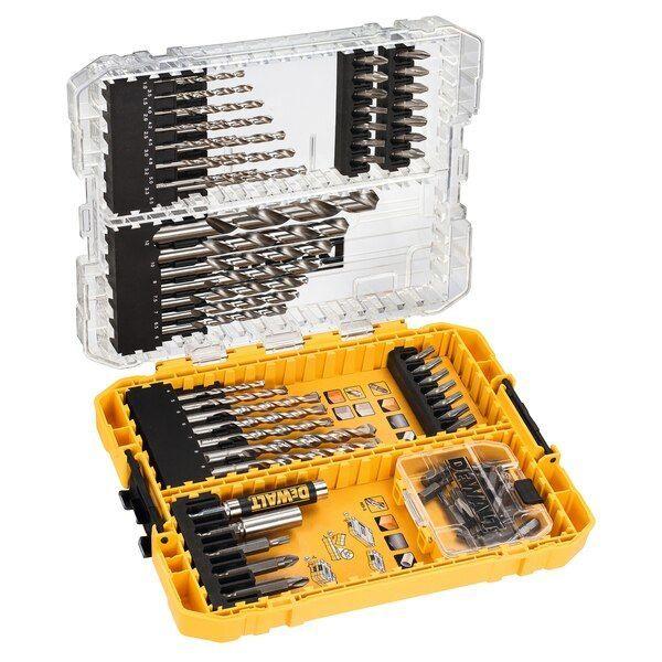 Conjunto de Brocas e Pontas de Aparafusar DEWALT DT70761-QZ (72 Peças - Toughcase)