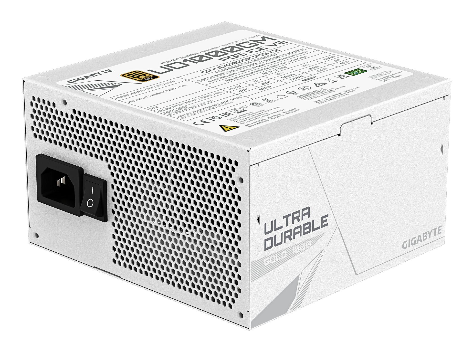 Fonte de Alimentação GIGABYTE UD1000GM PG5 V2 ICE (ATX - 1000 W - 80 PLUS Gold - Branco), miniatura 5