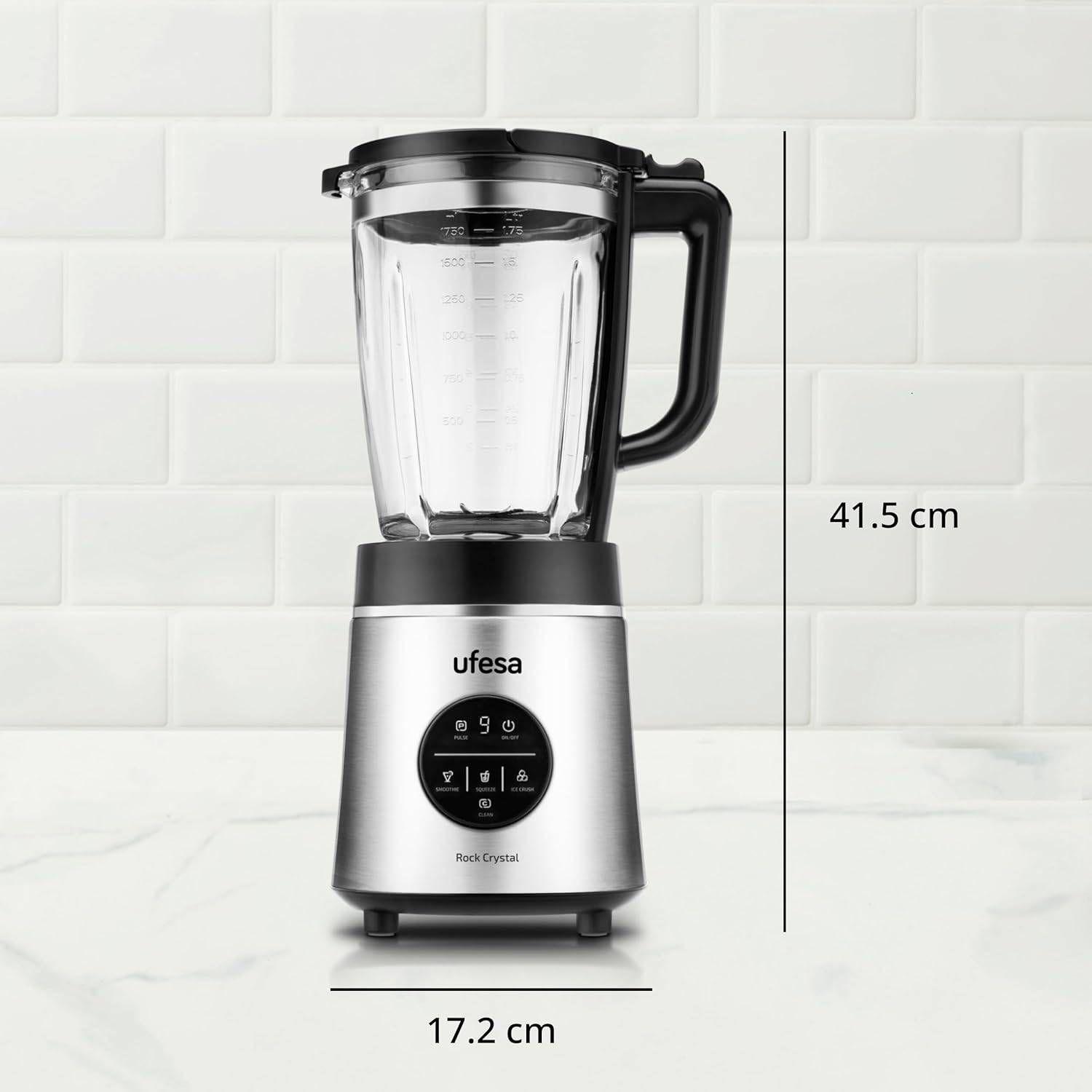 Liquidificadora UFESA Rock Crystal (1800 W - 1,75 l - AC - Preto e Inox) — miniatura 3