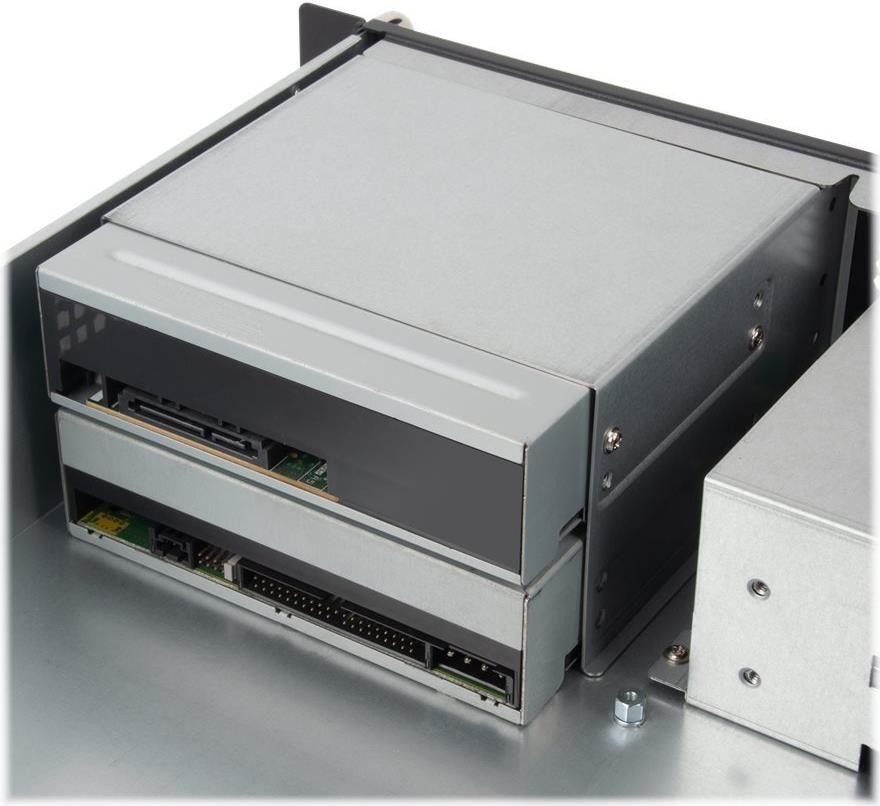 Caixa Rack SILVERSTONE RM23-502-MINI (ATX padrão e PS2 - Rackmount 2U - Micro ATX - Preto)