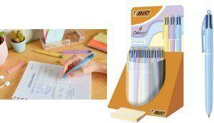 Caneta Esferográfica Retrátil BIC 4 Colours Pastel (Cores Pastel Sortidas)
