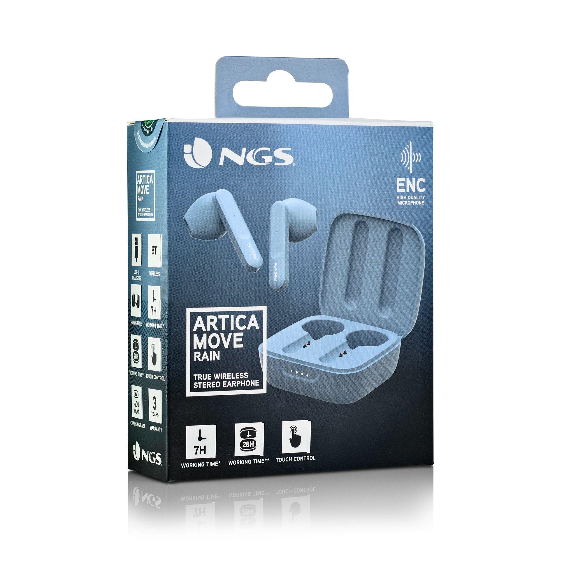 Auscultadores NGS Artica Move Rain (Binaural - Sem fios - Intra-aural - Azul-claro), miniatura 8