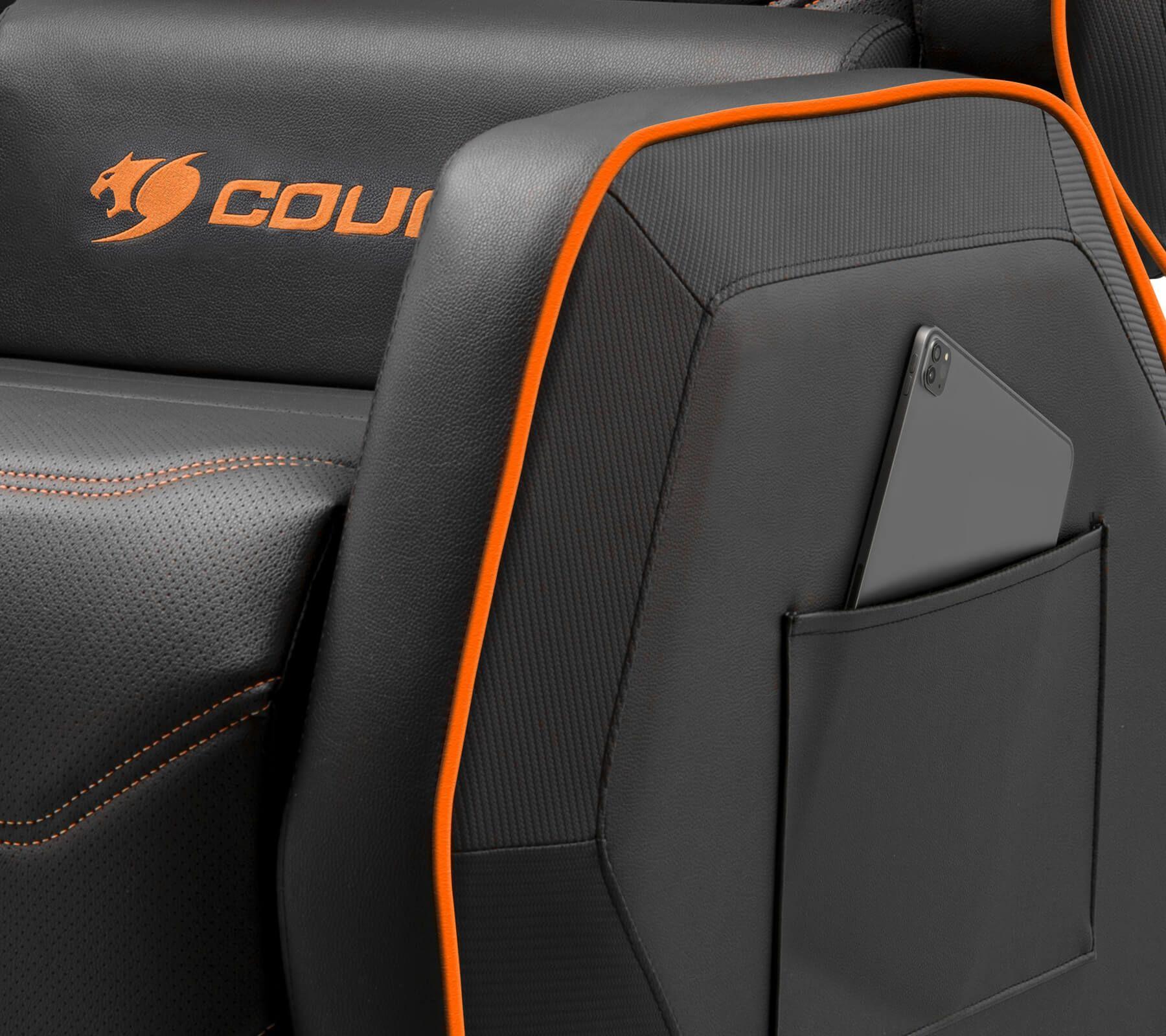 Cadeira Gaming COUGAR Ranger S (160 kg - 103 cm - Policloreto de vinil - Preto/Laranja), miniatura 8