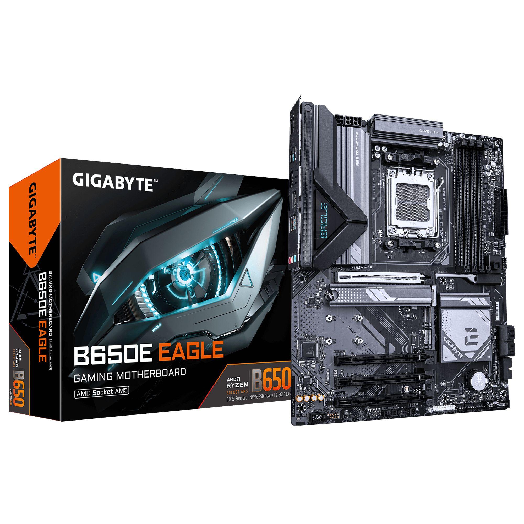 Motherboard GIGABYTE B650E EAGLE (AM5 - ATX - Duplo canal - Castanho escuro)