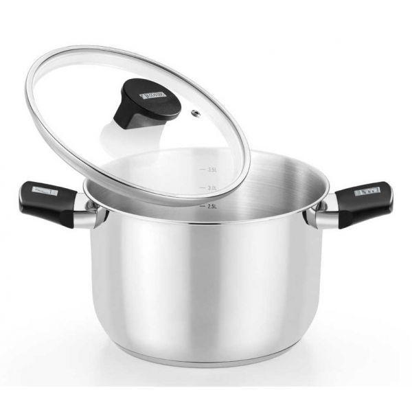 Caçarola MONIX M240230 (Acero inoxidable - 30 cm - Aço inoxidável), miniatura 2
