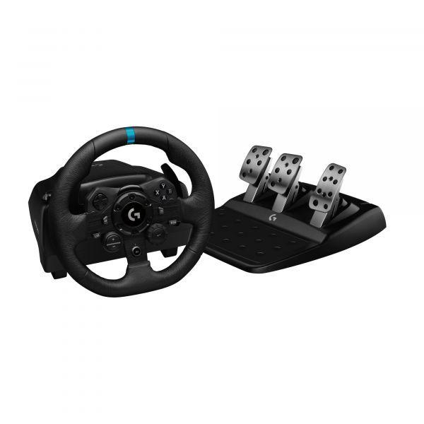 Volante e Pedais LOGITECH G G923 (PlayStation - Com fios - Preto)