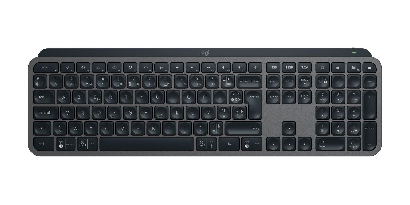 Conjunto de Teclado e Rato LOGITECH MX Keys Combo for Business (Francês - Teclas tesoura - Tamanho completo - Grafite), miniatura 4