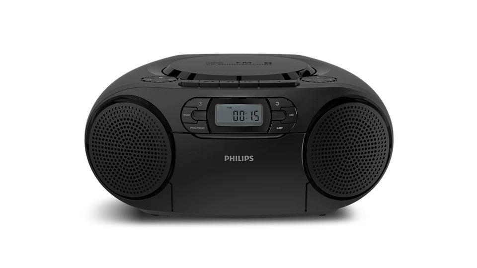Rádio Portátil PHILIPS TAZ2200/10 (3 W - Preto)