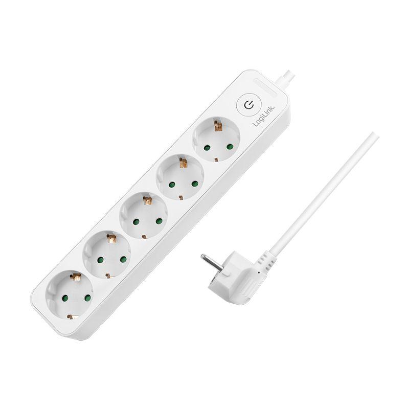 Régua de Tomadas LOGILINK LPS246 (1,5 m - Tipo F - Branco)