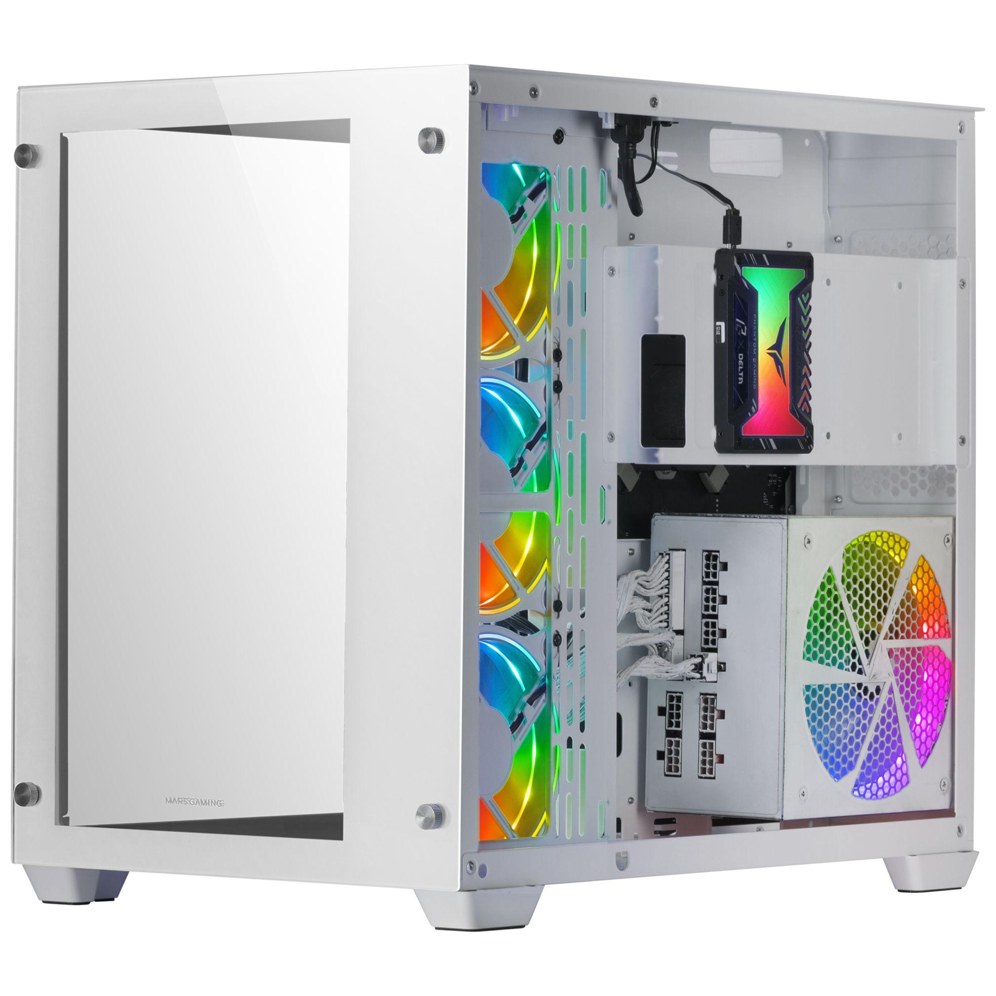 Caixa PC MARS GAMING MCV3 (Tower - Vidro temperado - 16,2 cm - Branco) — miniatura 5