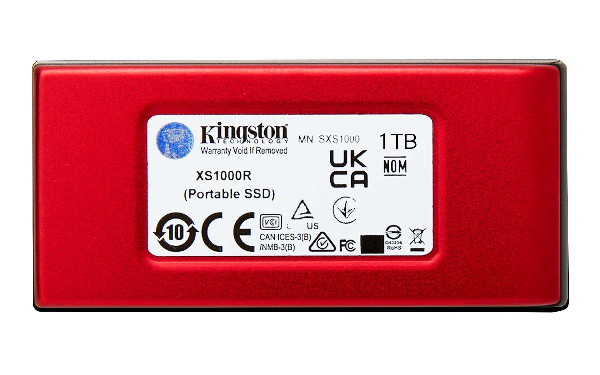 SSD Externo KINGSTON XS1000 (1 TB - USB 3.2 Tipo-C - USB Type-C - Vermelho), miniatura 2