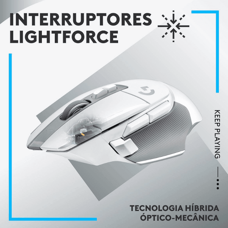 Rato LOGITECH G502 X LIGHTSPEED (Mão direita - 25600 DPI - Ótico - Branco) — miniatura 3