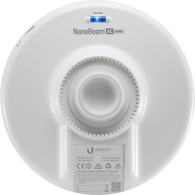 Antena Parabólica UBIQUITI NanoBeam 5AC Gen2 (AC - 450 Mbit/s - Gigabit Ethernet - Branco), miniatura 3