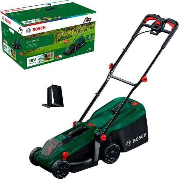 Corta-relva Elétrico a Bateria BOSCH Rotak 18V-32 Solo (18V - Sem Bateria - Verde/Preto) — miniatura 2