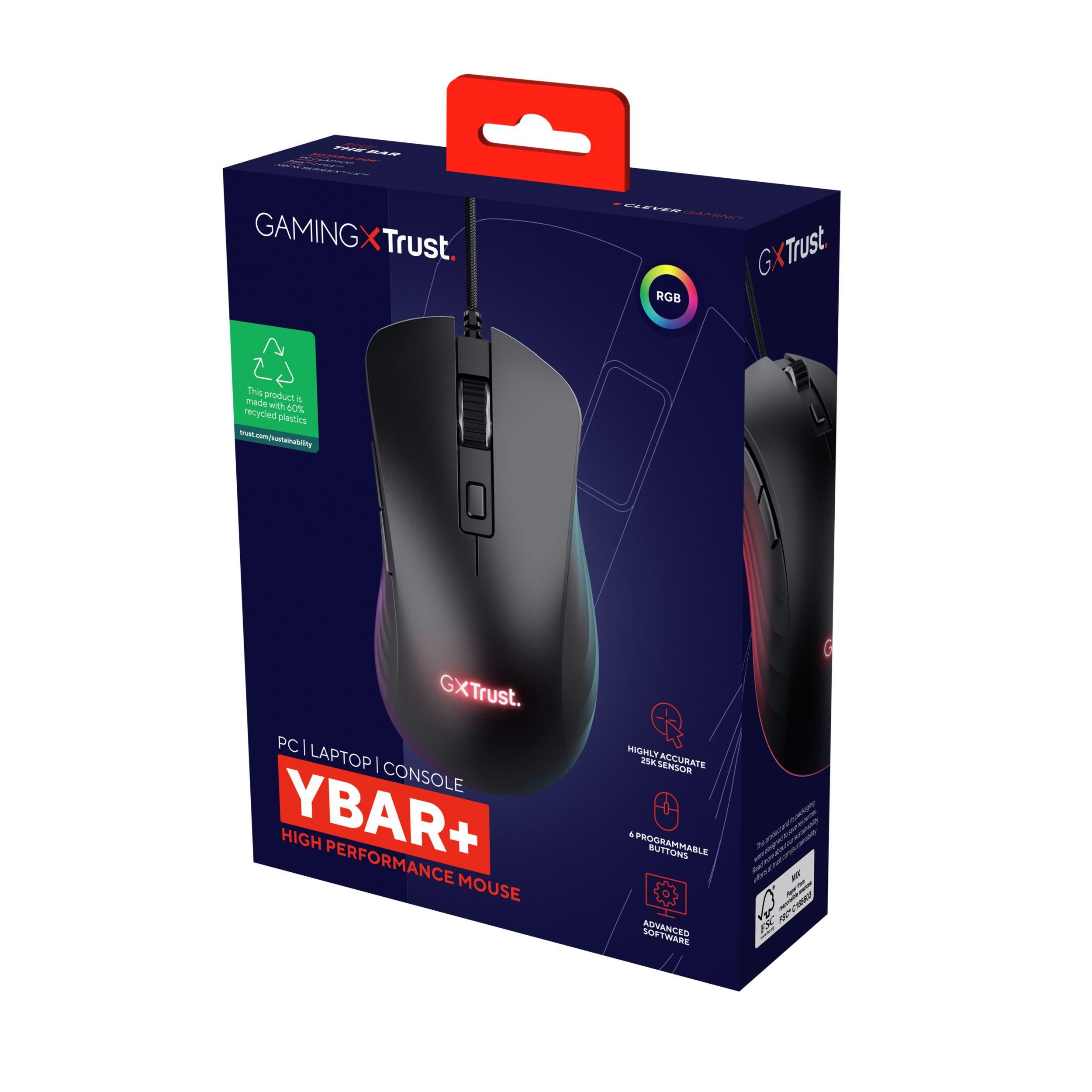 Rato TRUST GXT 924 YBAR+ (Mão direita - 25600 DPI - Ótico - Preto), miniatura 5