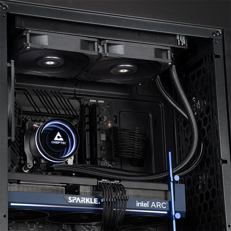 Sistema de Refrigeração Líquida para Processador CHIEFTEC ICEBERG 240 DARK (240 mm - 120 mm - Preto) — miniatura 9